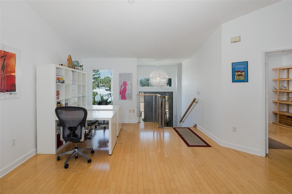Home Office, Interior, Wood Texture Flooring