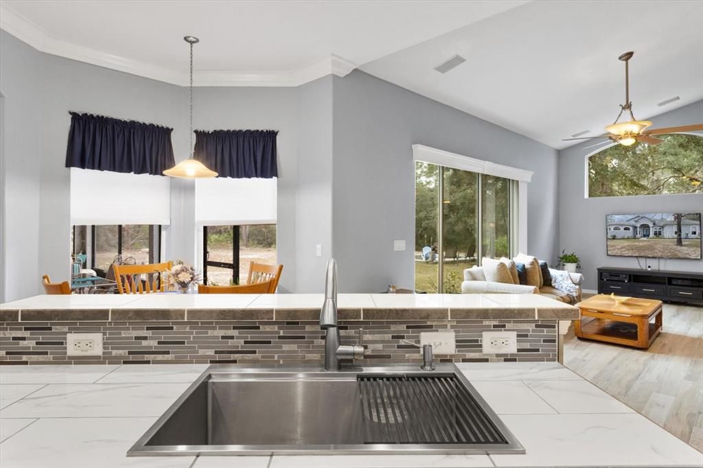 Interior, Pendant Lights, Wood Texture Flooring