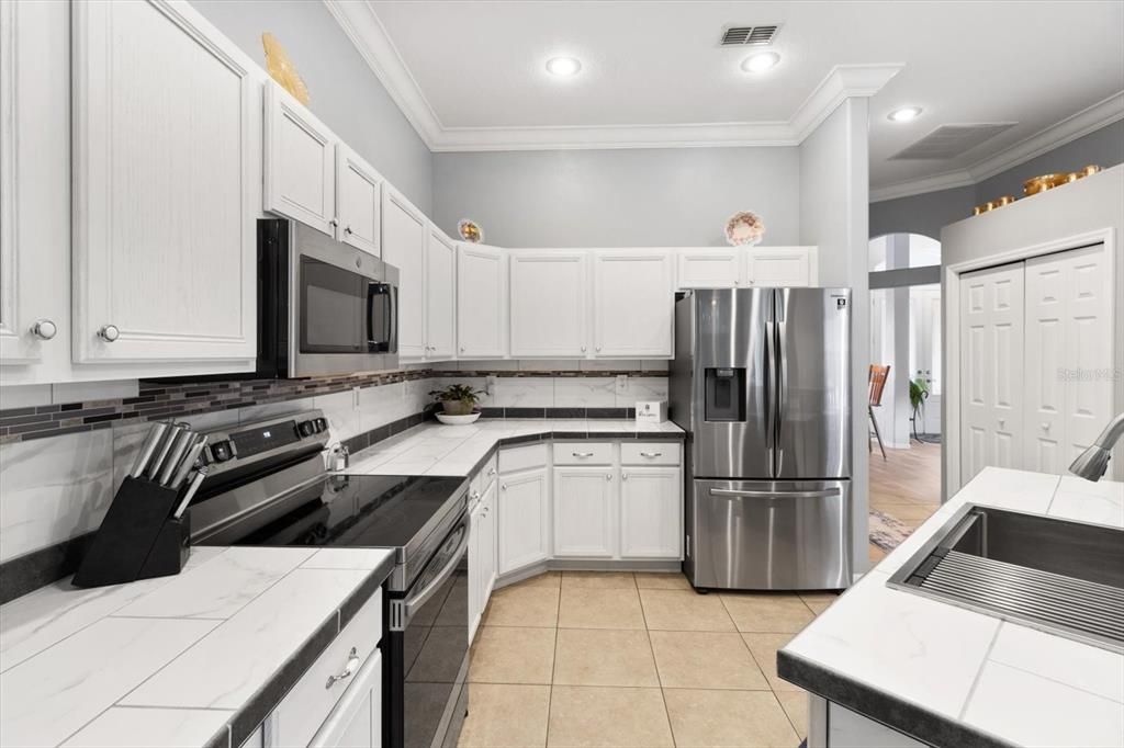 Interior, Kitchen, Recessed Lighting, Stainless Steel Appliances