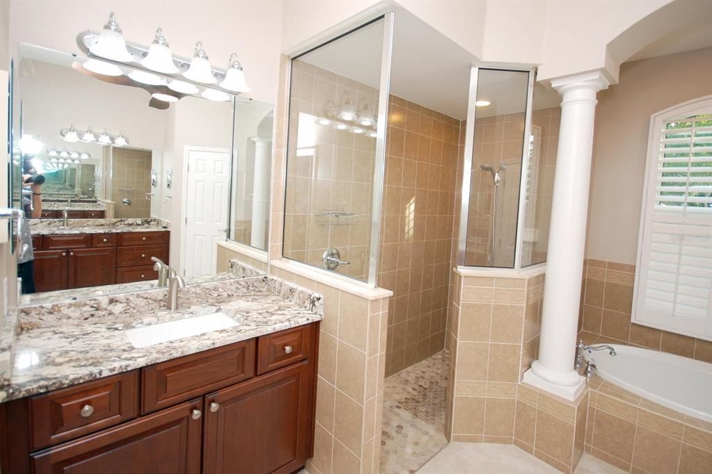 Bathroom, Dual Sink Vanities, Glass Shower, Interior
