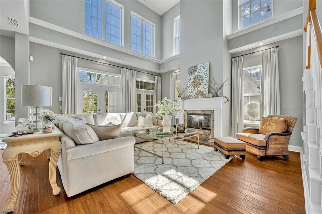 Fireplace, Interior, Living room, Wood Texture Flooring