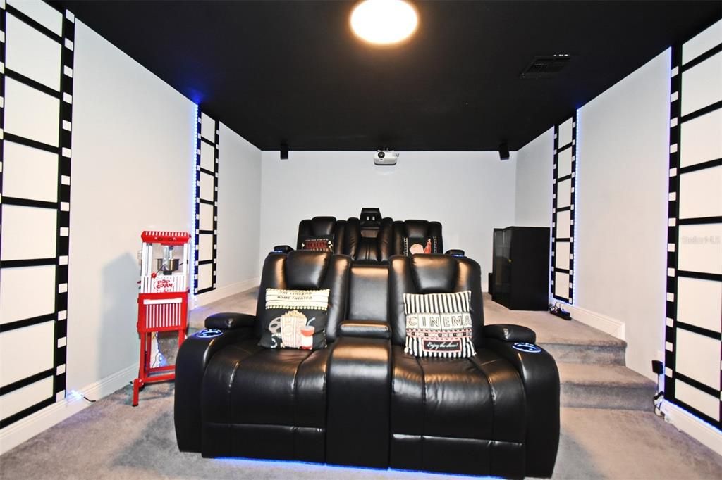 Home Theatre Room, Interior, Recessed Lighting, Theatre Room