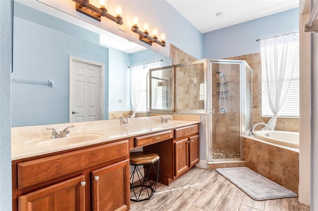 Bathroom, Dual Sink Vanities, Glass Shower, Interior