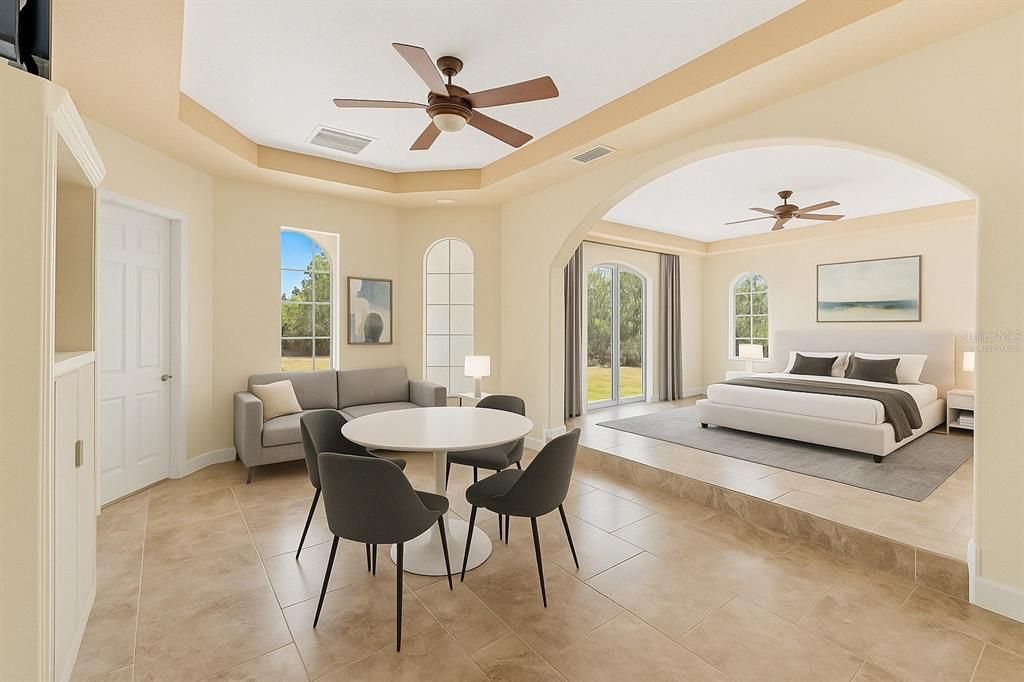 Bedroom, Dining room, Interior, Recessed Lighting