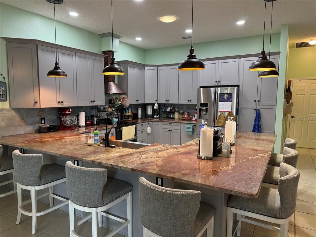 Interior, Kitchen, Pendant Lights, Recessed Lighting, Stainless Steel Appliances