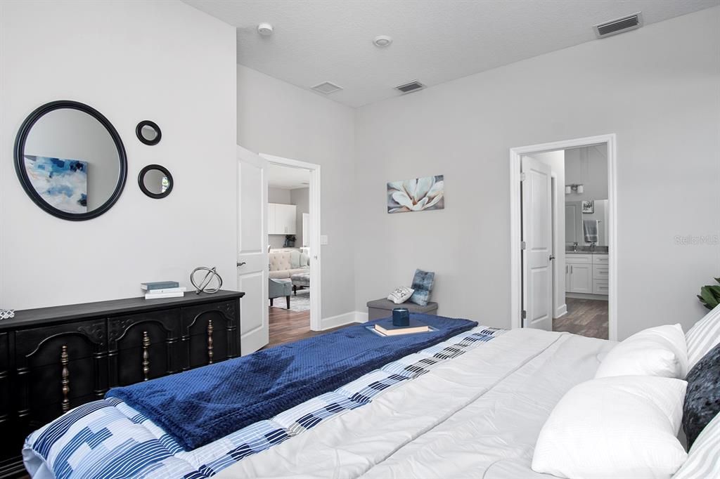 Bedroom, Interior, Wood Texture Flooring