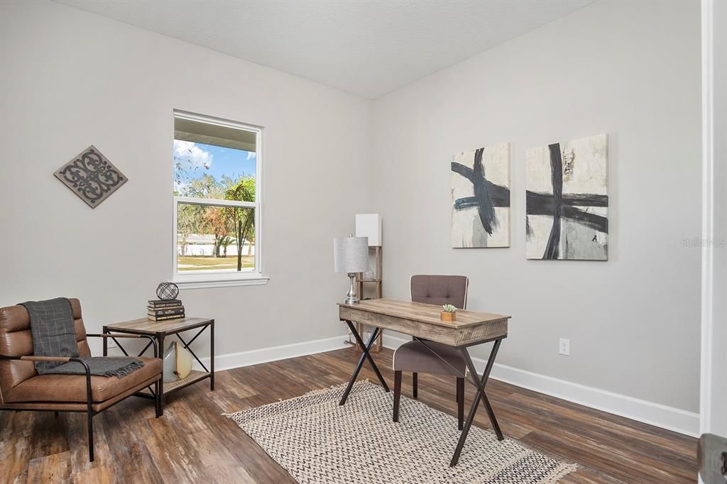 Home Office, Interior, Wood Texture Flooring
