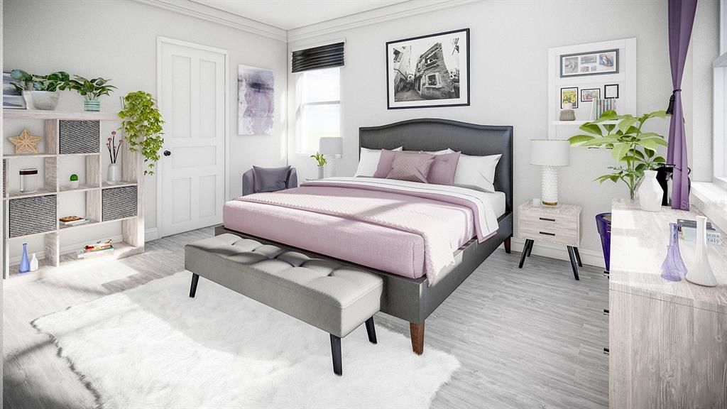 Bedroom, Interior, Wood Texture Flooring