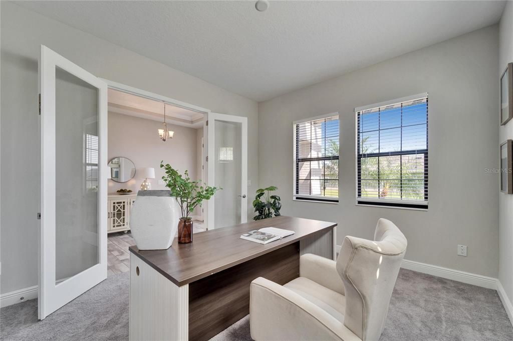 Chandelier, Home Office, Interior