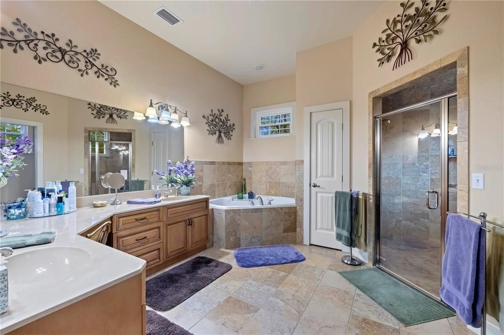 Bathroom, Dual Sink Vanities, Glass Shower, Interior
