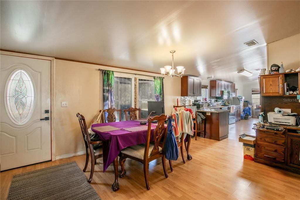 Chandelier, Dining room, Interior, Kitchen, Wood Texture Flooring