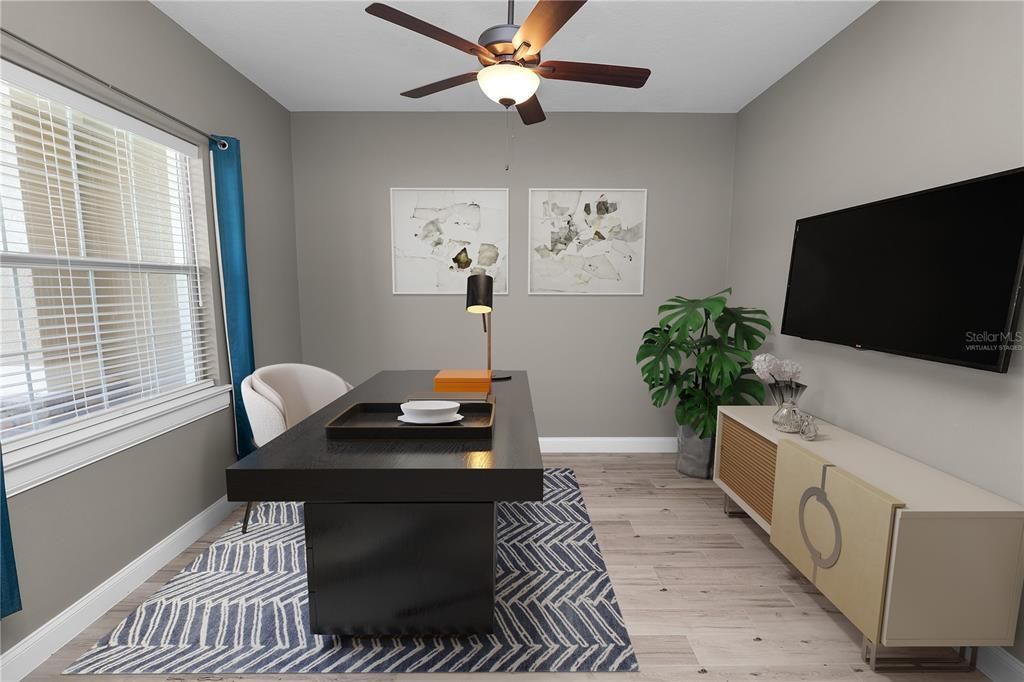 Home Office, Interior, Wood Texture Flooring