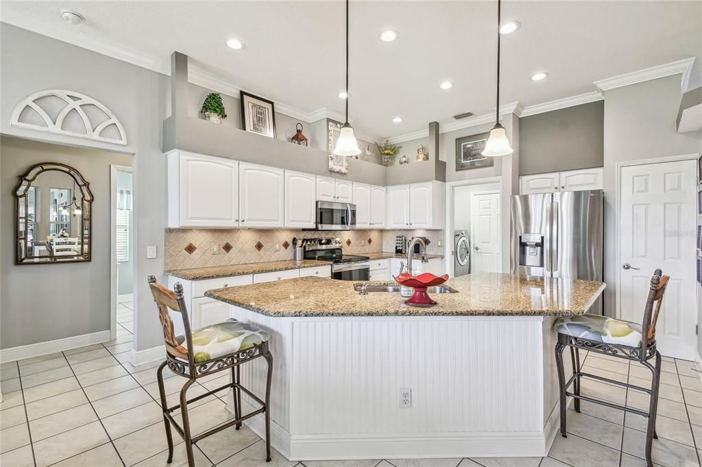Interior, Kitchen, Pendant Lights, Recessed Lighting, Stainless Steel Appliances