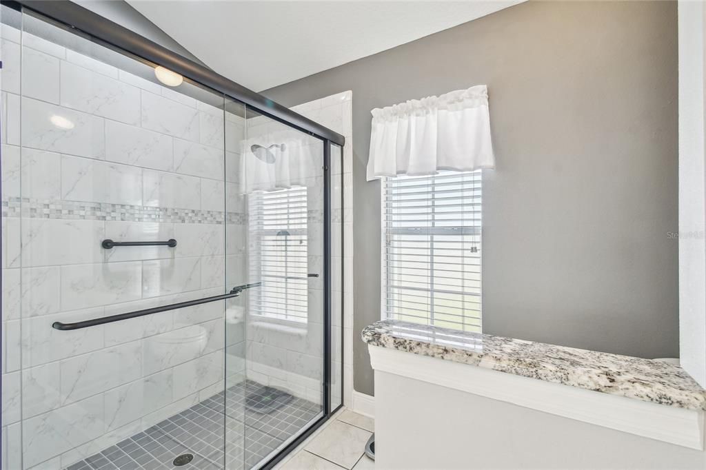 Bathroom, Glass Shower, Interior, Marble Walls