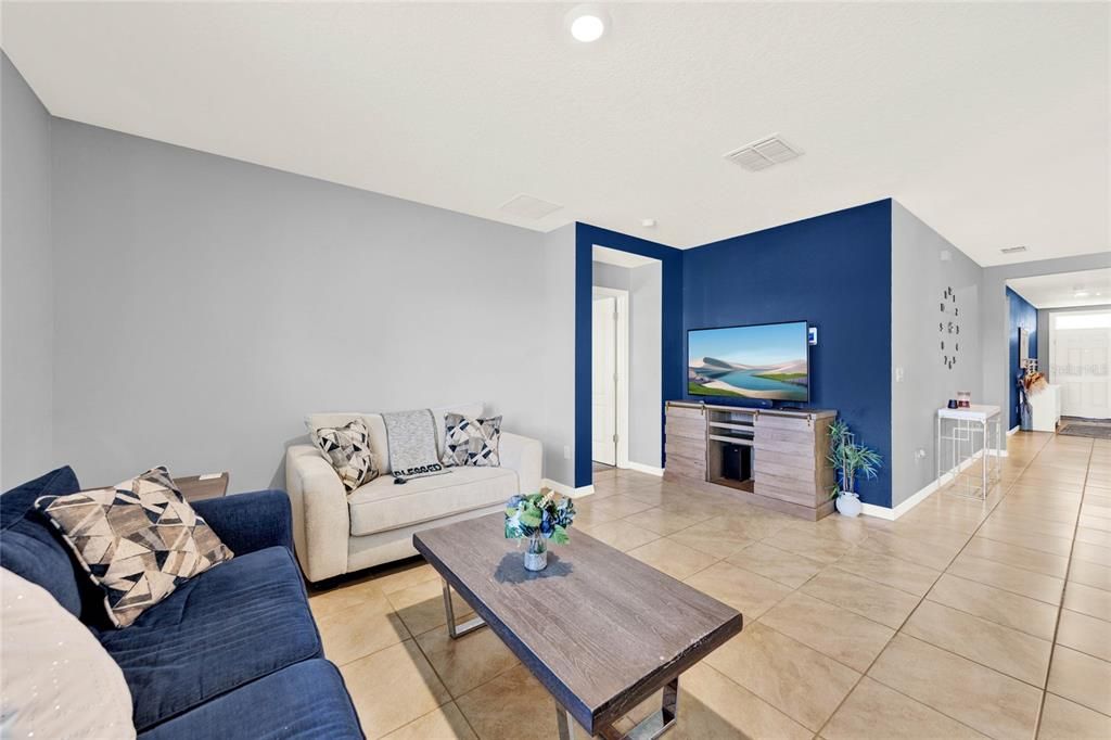 Interior, Living room, Recessed Lighting
