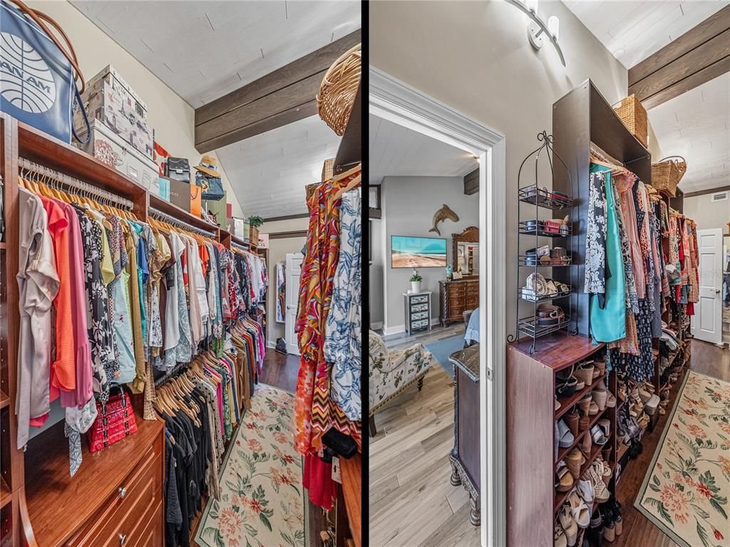 Interior, Walk-in Closets, Wooden Beams, Wood Texture Flooring