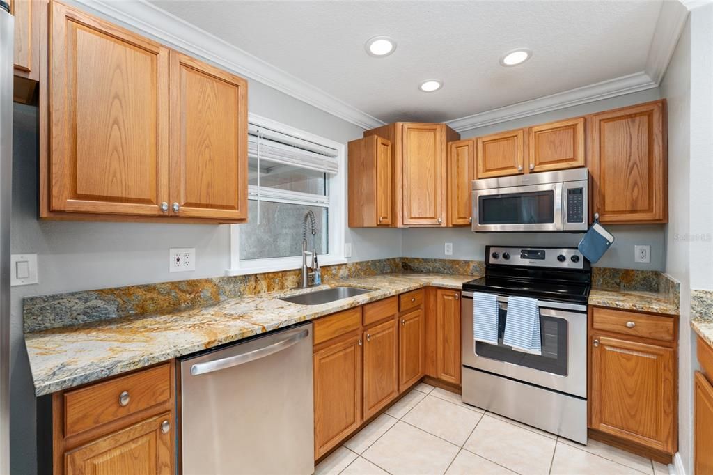 Interior, Kitchen, Recessed Lighting, Stainless Steel Appliances
