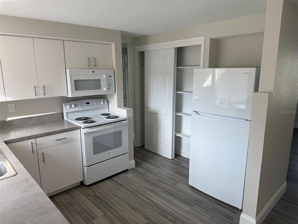 Interior, Kitchen, Wood Texture Flooring