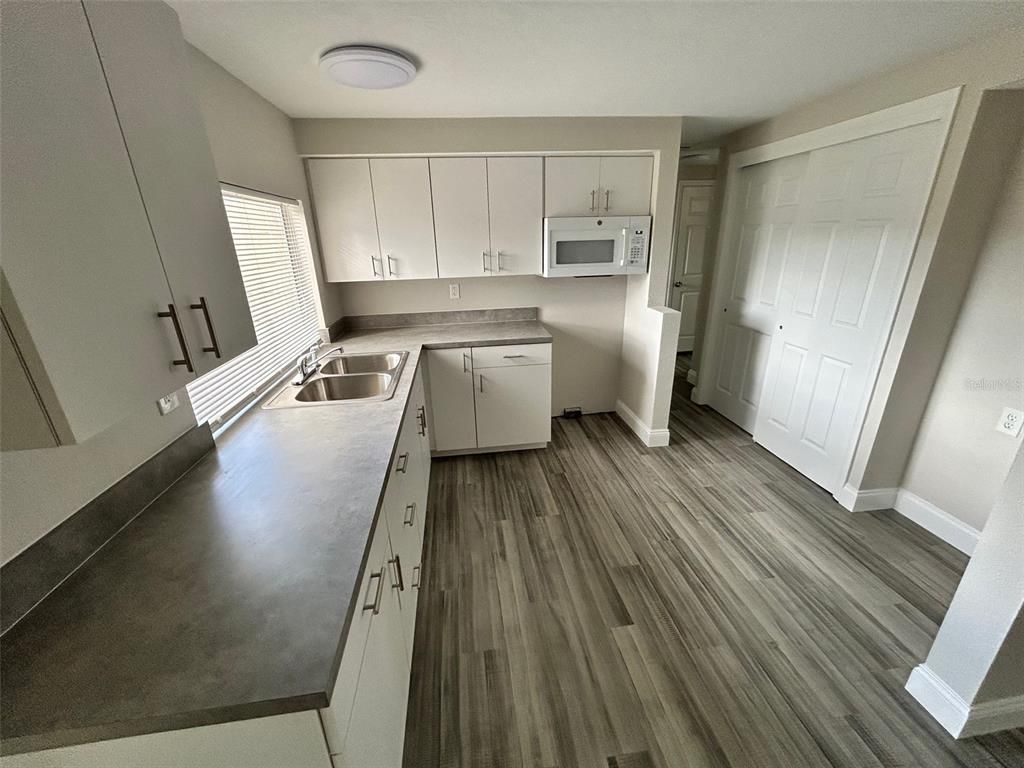 Interior, Kitchen, Wood Texture Flooring