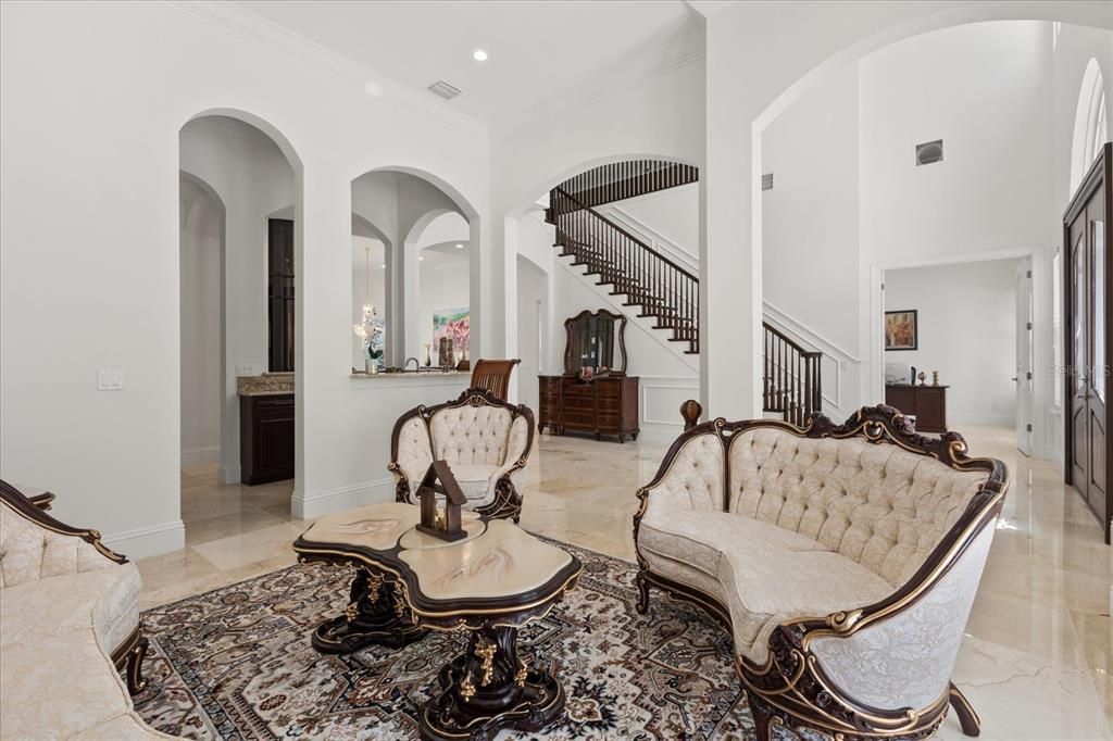 Interior, Marble, Recessed Lighting