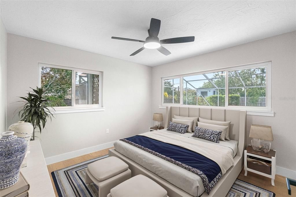 Bedroom, Interior, Wood Texture Flooring