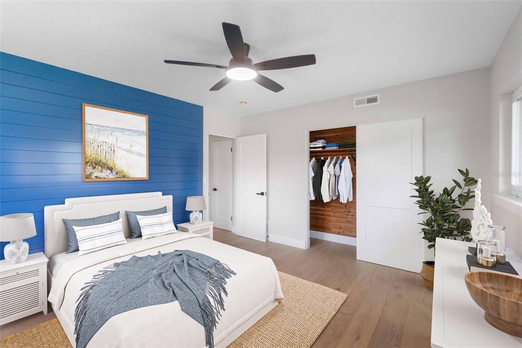 Bedroom, Interior, Wood Texture Flooring
