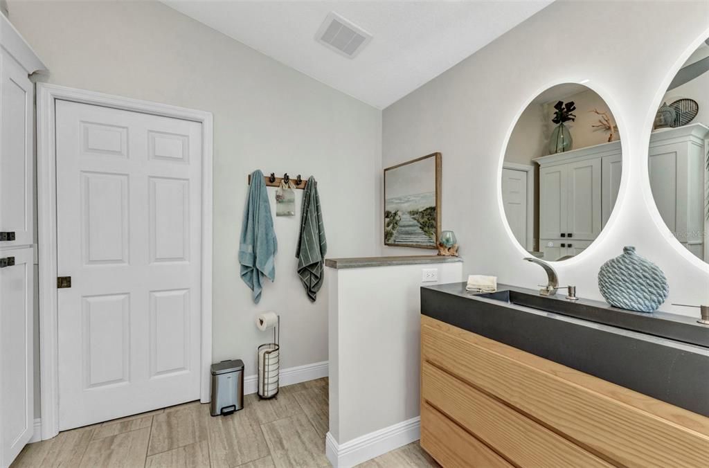 Bathroom, Interior, Wood Texture Flooring