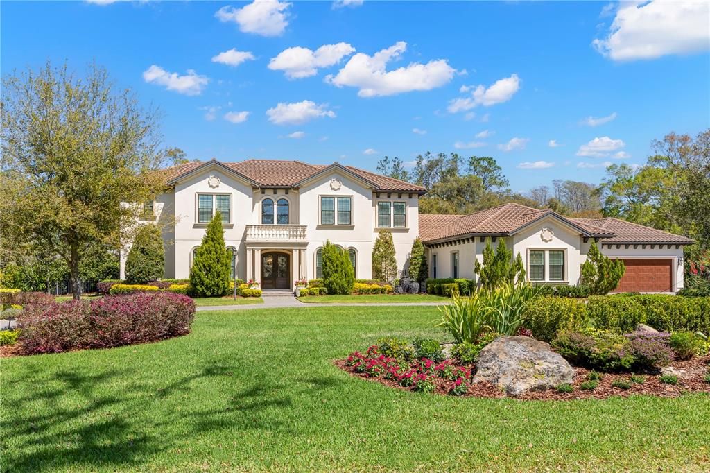 Backyard, Detached Garage, Exterior, Facade, Mediterranean