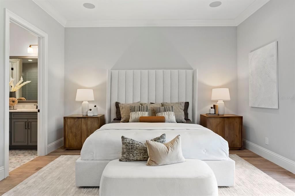 Bedroom, Interior, Wood Texture Flooring