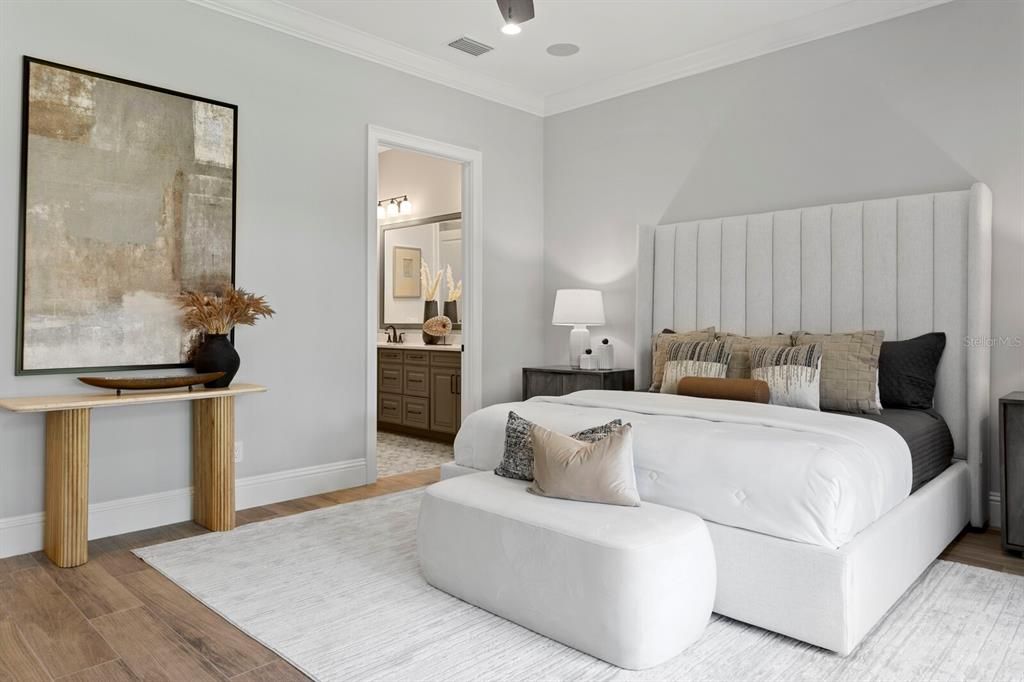Bedroom, Interior, Wood Texture Flooring