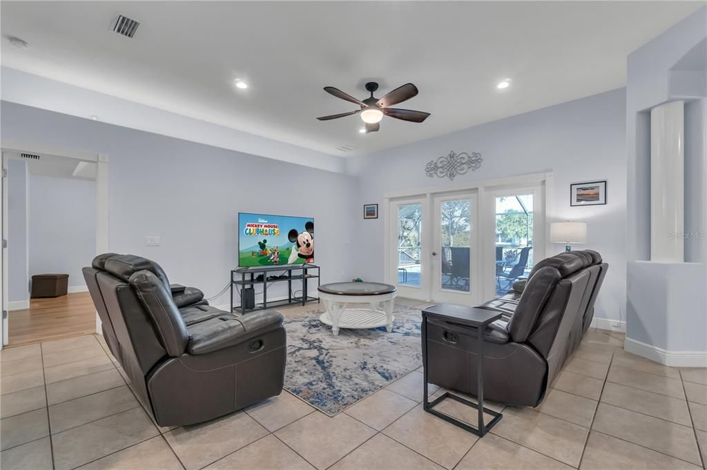 Interior, Living room, Recessed Lighting