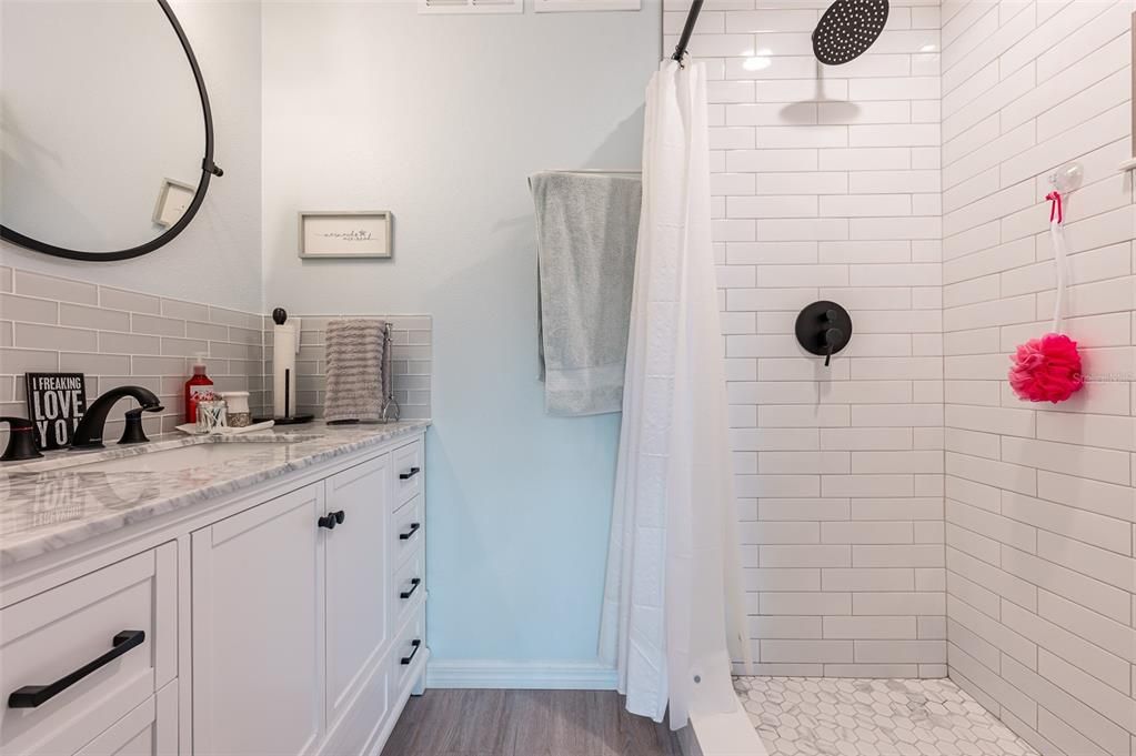 Bathroom, Interior, Wood Texture Flooring