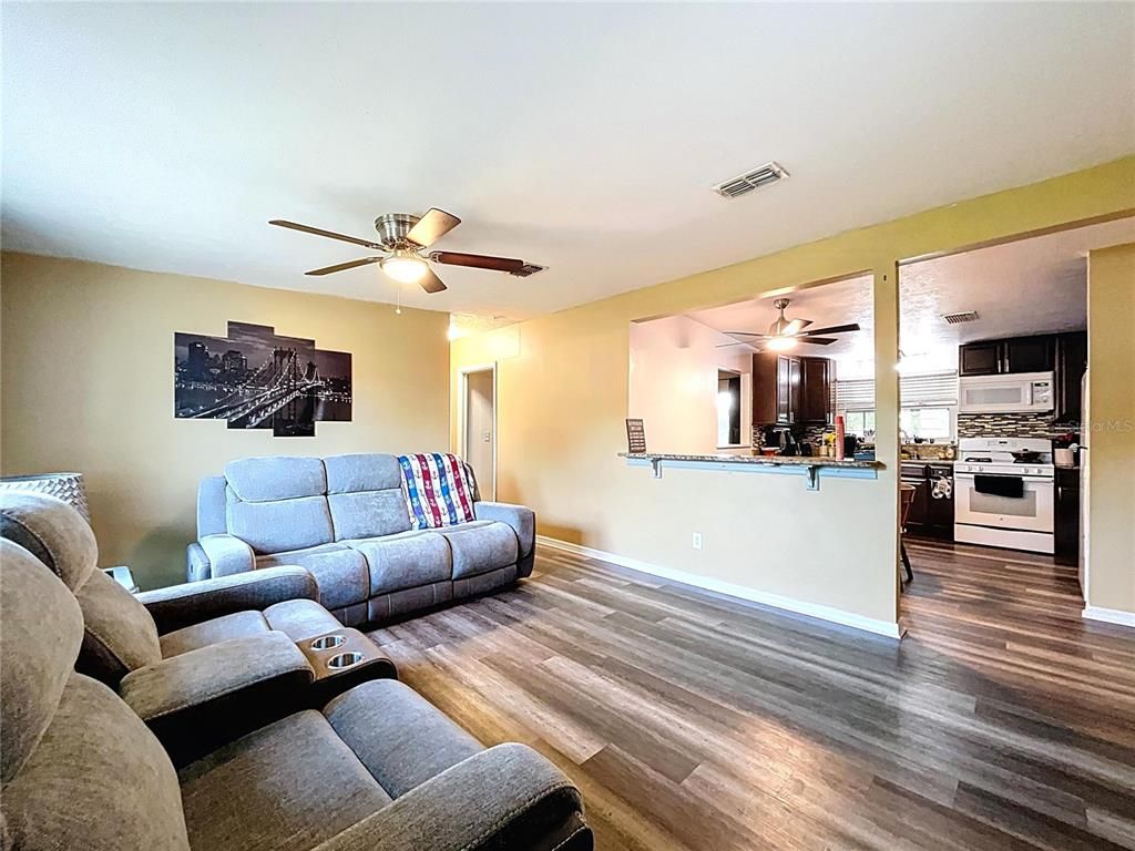 Interior, Kitchen, Living room, Wood Texture Flooring