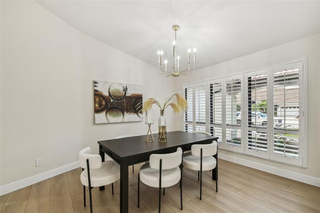 Chandelier, Dining room, Interior, Pendant Lights, Wood Texture Flooring