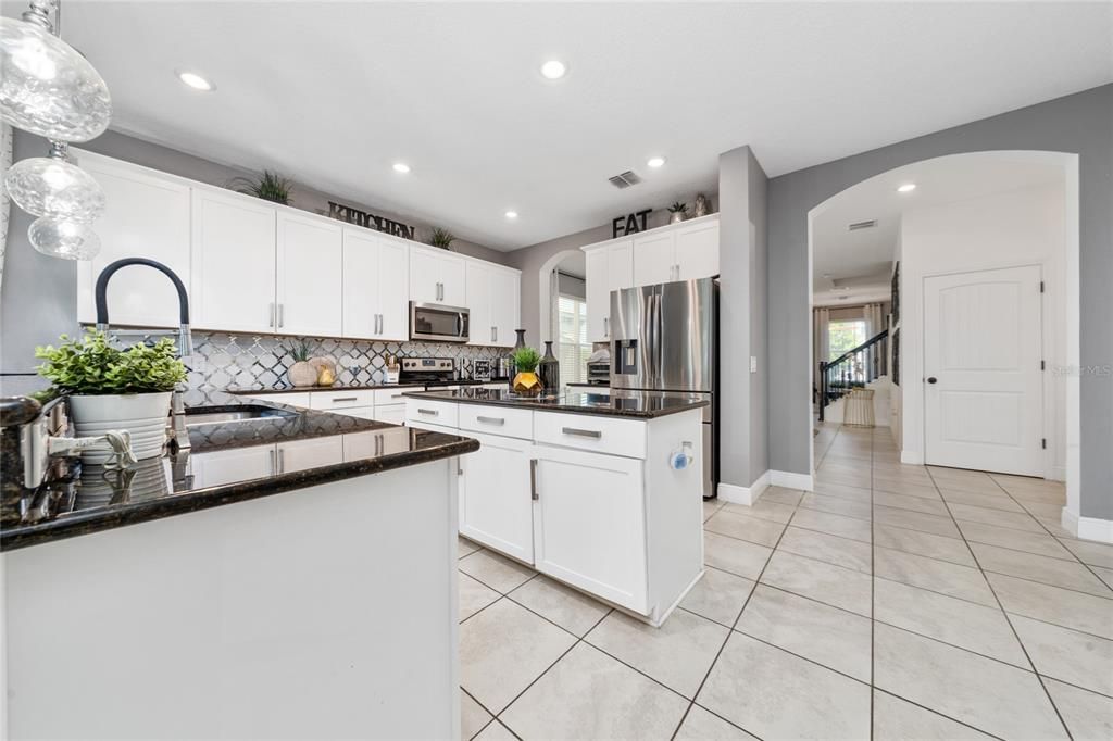 Interior, Kitchen, Pendant Lights, Recessed Lighting, Stainless Steel Appliances