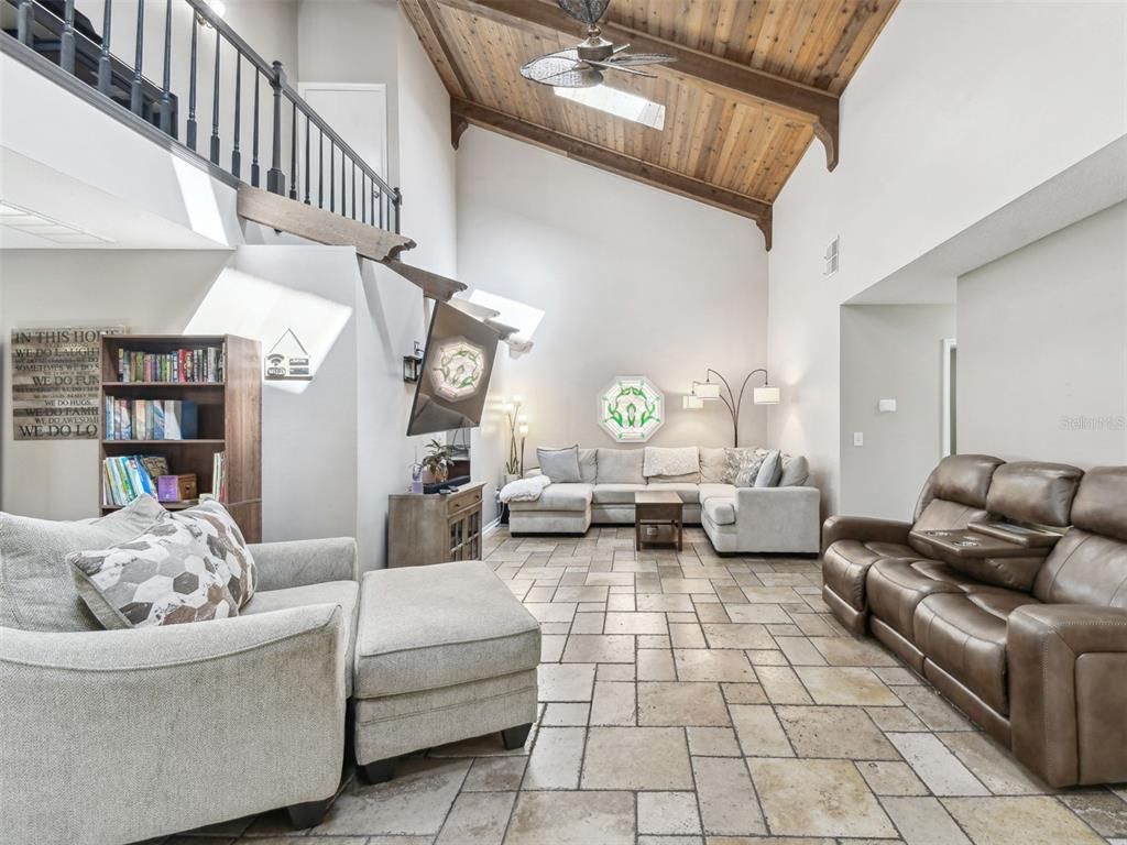 Interior, Living room, Wooden Beams, Wooden Ceilings