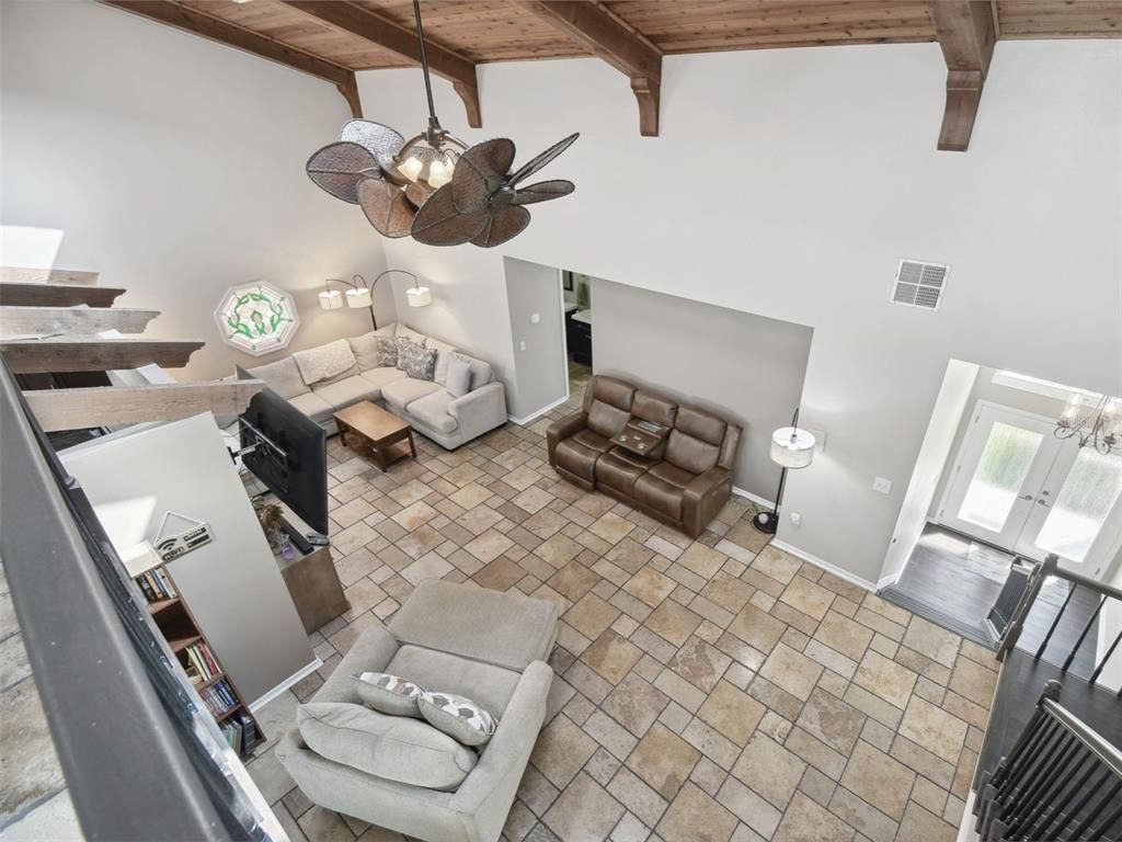 Interior, Living room, Pendant Lights, Wooden Beams, Wooden Ceilings
