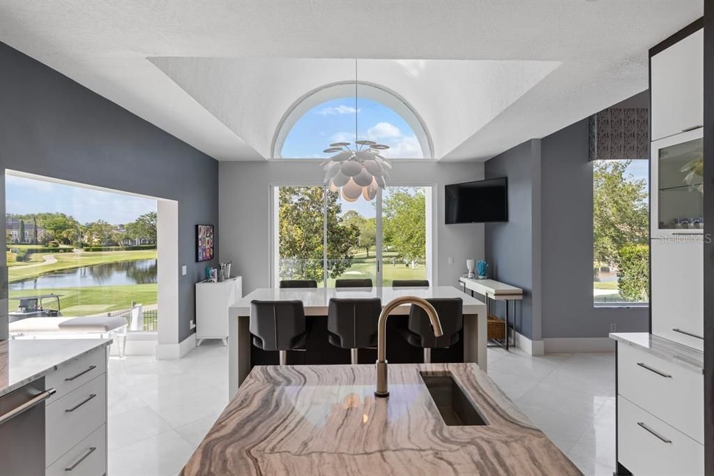 Interior, Kitchen, Pendant Lights, Water