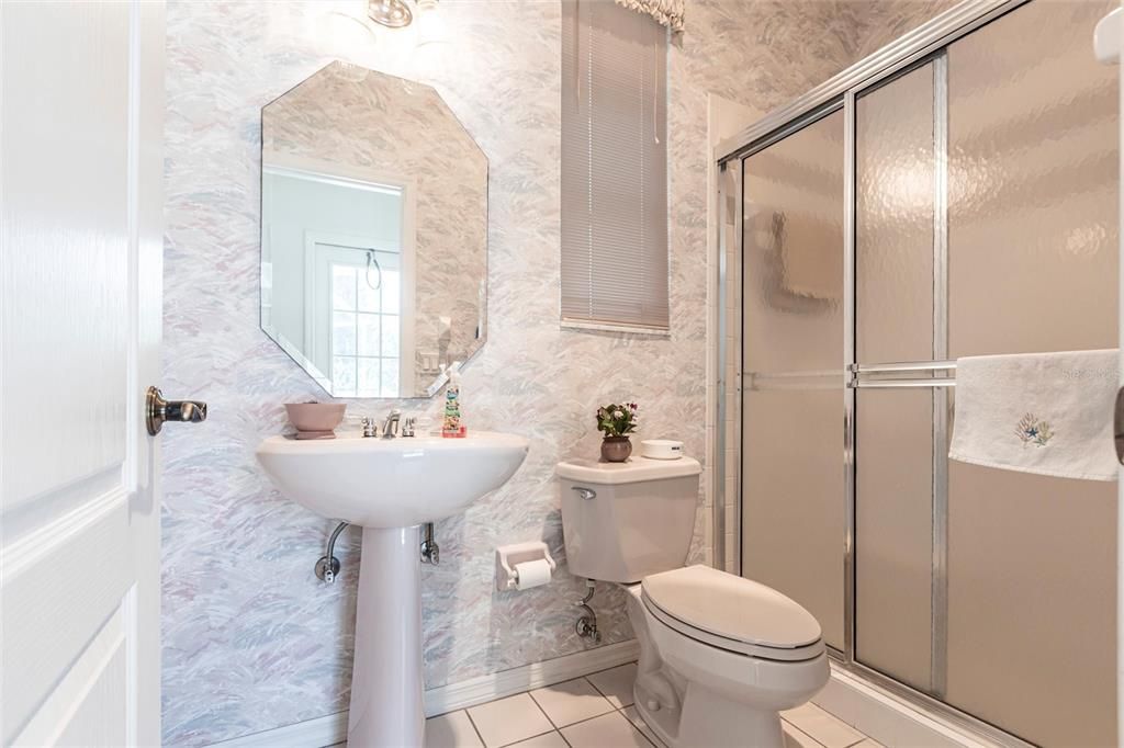 Bathroom, Glass Shower, Interior, Marble Walls