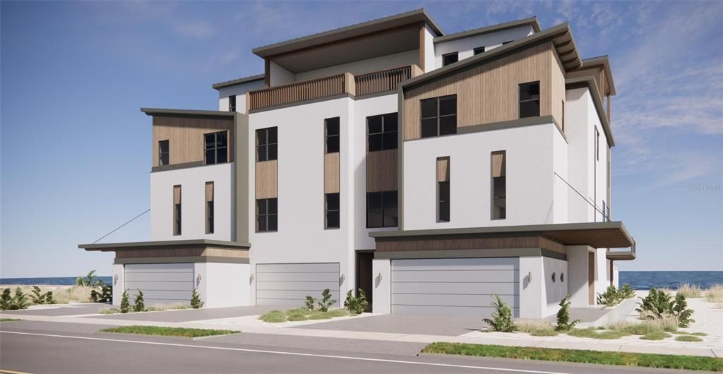 Attached, Exterior, Facade, Modern