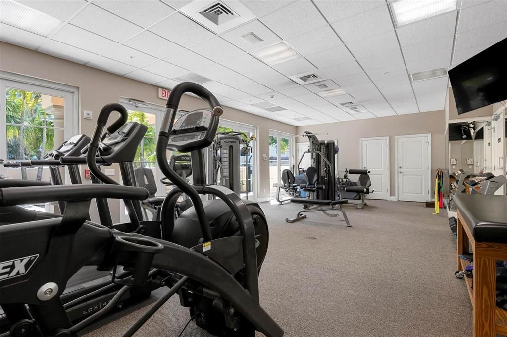 Fitness Equipment, Gym, Interior, Recessed Lighting