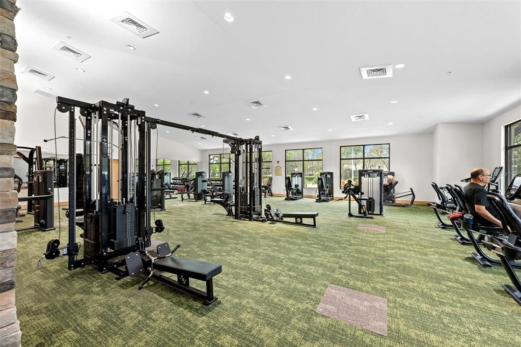 Fitness Equipment, Gym, Interior, Recessed Lighting