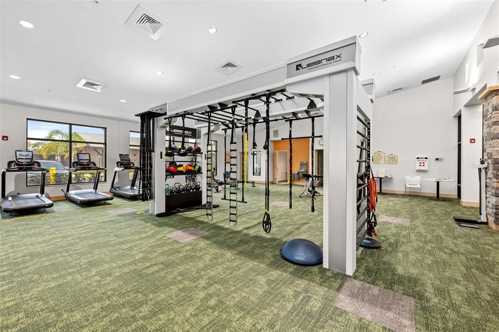 Fitness Equipment, Gym, Interior, Recessed Lighting
