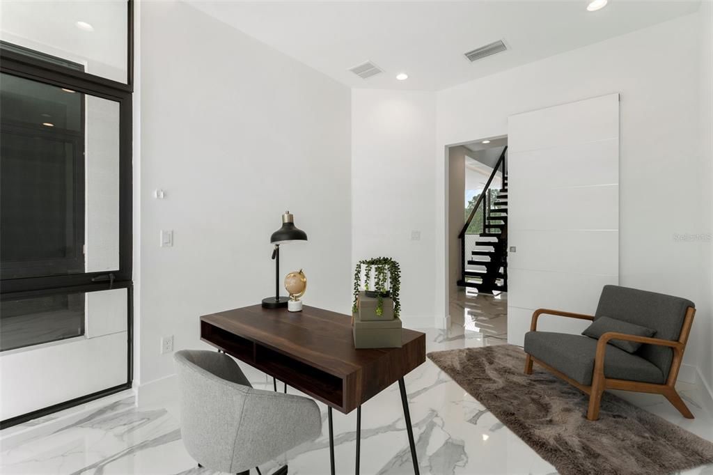 Interior, Marble, Recessed Lighting