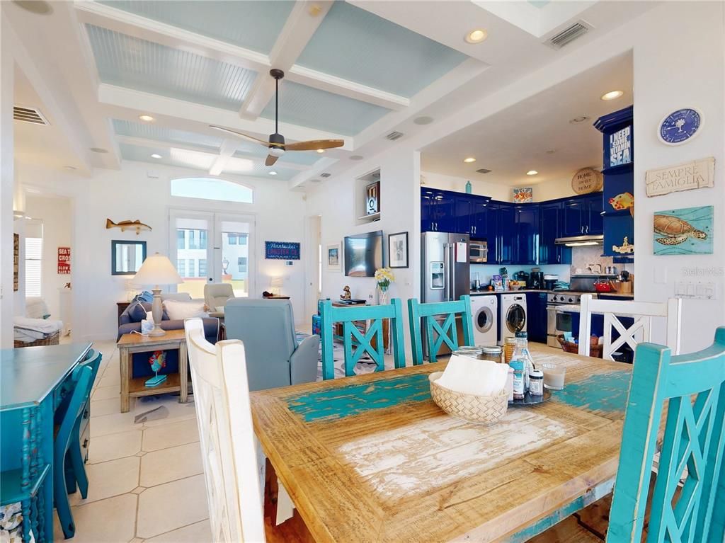 Dining room, Interior, Kitchen, Living room, Recessed Lighting, Stainless Steel Appliances