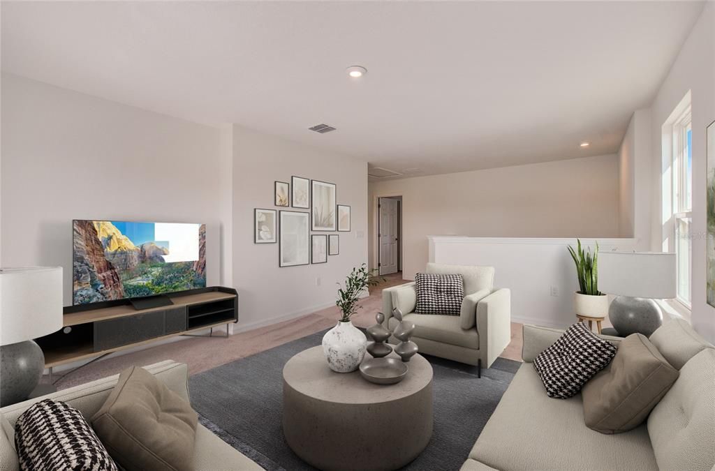 Interior, Living room, Recessed Lighting
