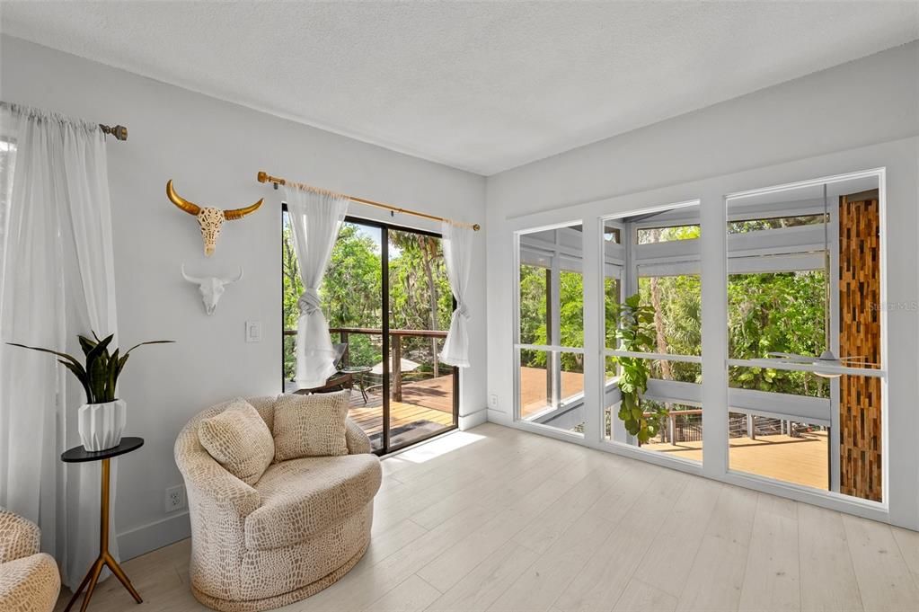 Interior, Sun Room, Wood Texture Flooring