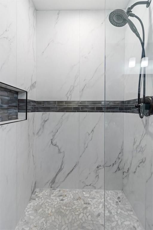 Bathroom, Glass Shower, Interior, Marble Walls