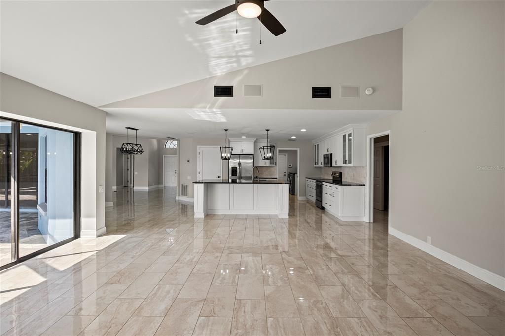 Interior, Kitchen, Pendant Lights, Recessed Lighting, Stainless Steel Appliances