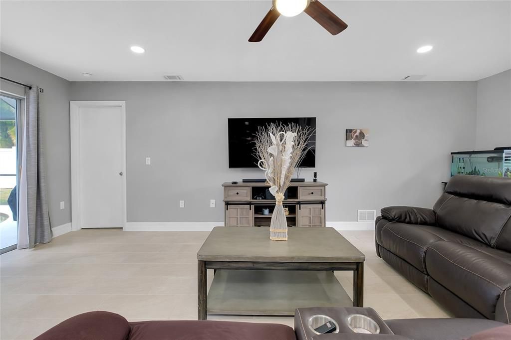 Interior, Living room, Recessed Lighting